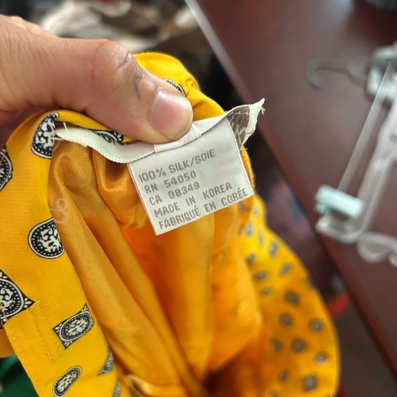 Jones New York High Waist Mustard Patterned Midi Skirt 12 Vintage - Picture 2 of 16